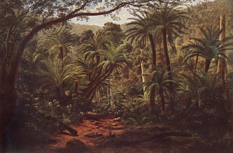 Eugene Guerard Fentree Gully in the Dandenong Ranges oil painting image